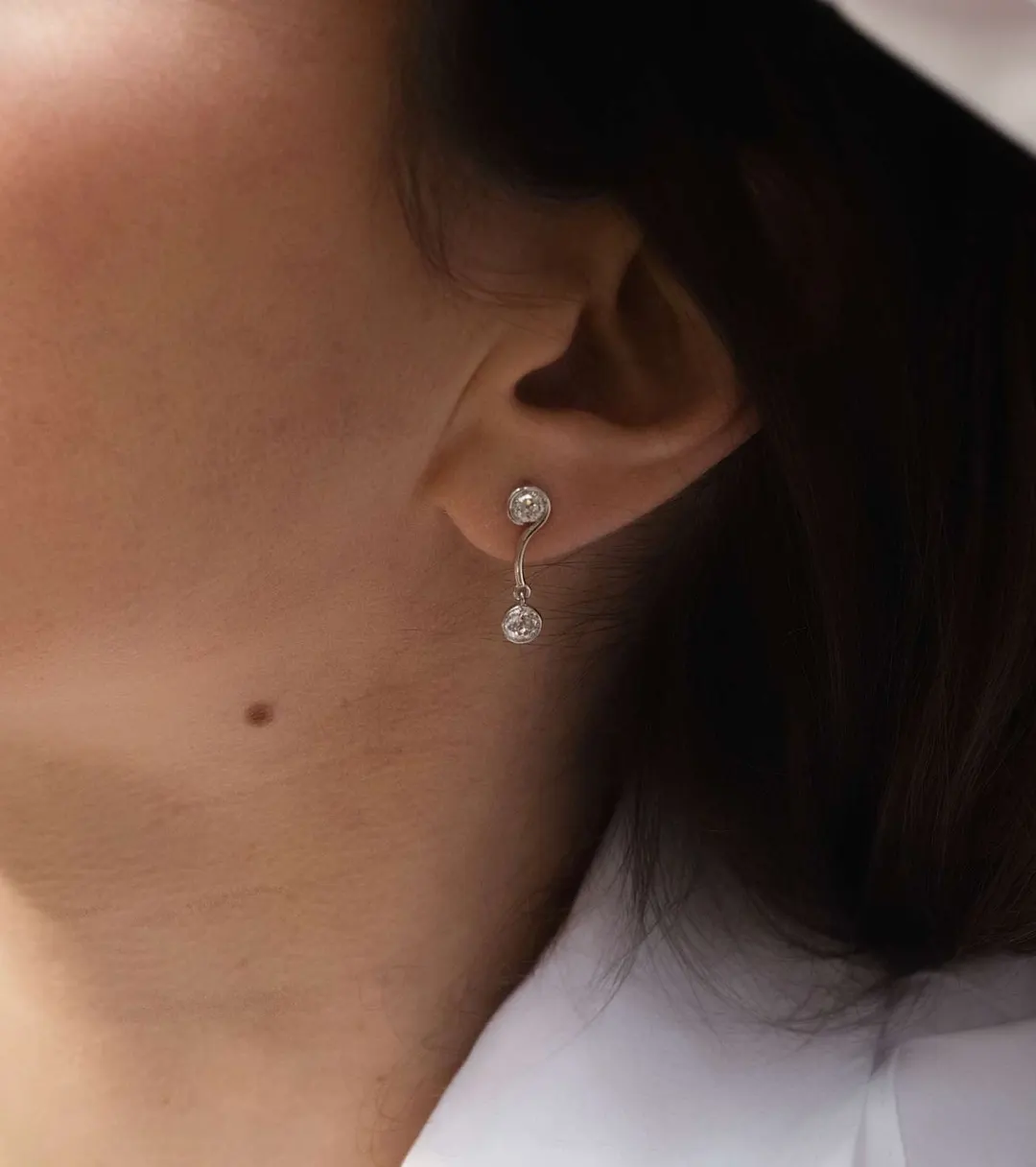 Old Mine Cut Earrings No. 11, LM Gems